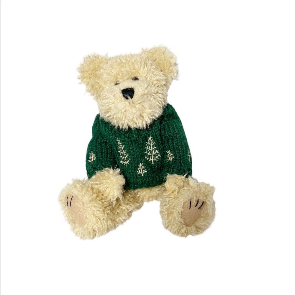 Boyds Bears Chuck Woodbeary 10 in. Green knit sweater with tags classic jointed